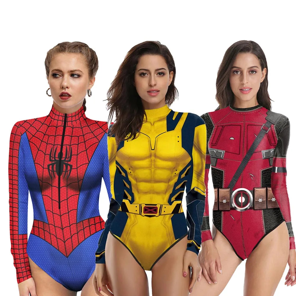 Costume da bagno classico Spider-Man per donna Bodysuit