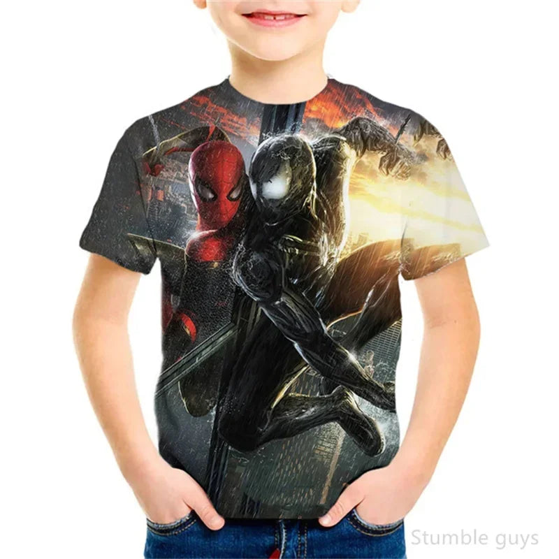 T-Shirt Spider-Man pour Enfant Motif Iron-Spider