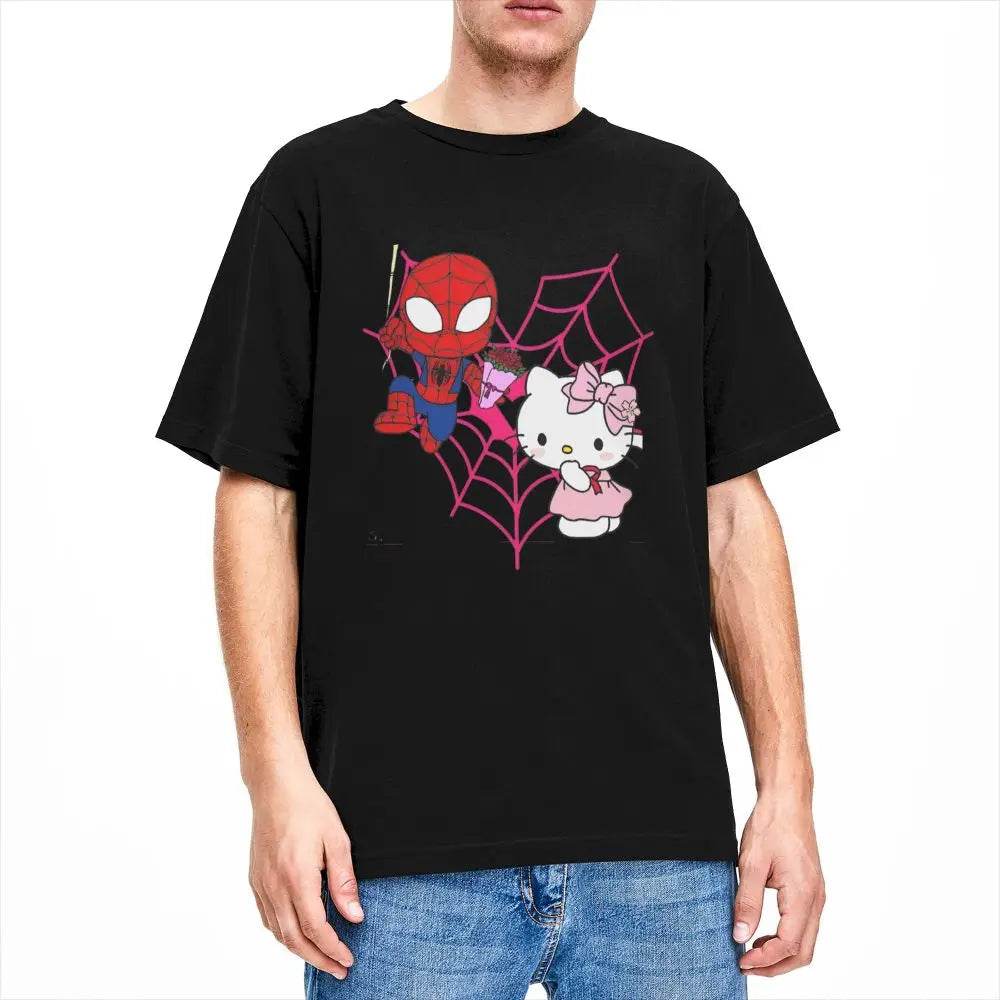 T-Shirt Spiderman et Hello Kitty