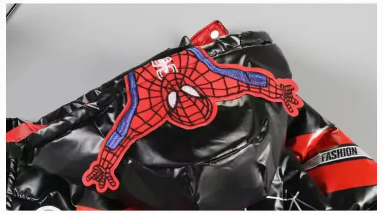 Chaqueta acolchada gruesa de Spiderman para niños