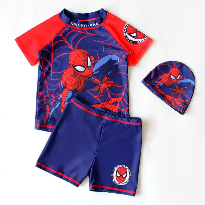 Pack complet Maillot de Bain Spider-Man et bonnet de bain pour Enfant