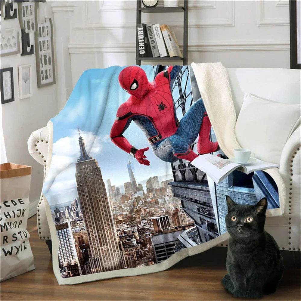 Plaid Spiderman Double Epaisseur