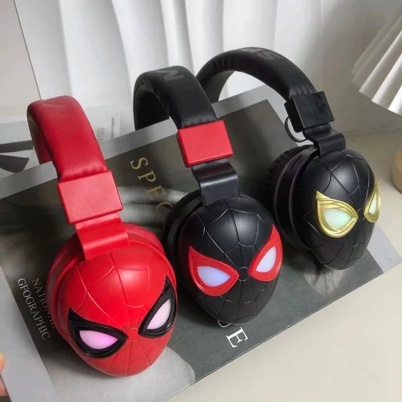 Casque Audio Bluetooth Spiderman à LED