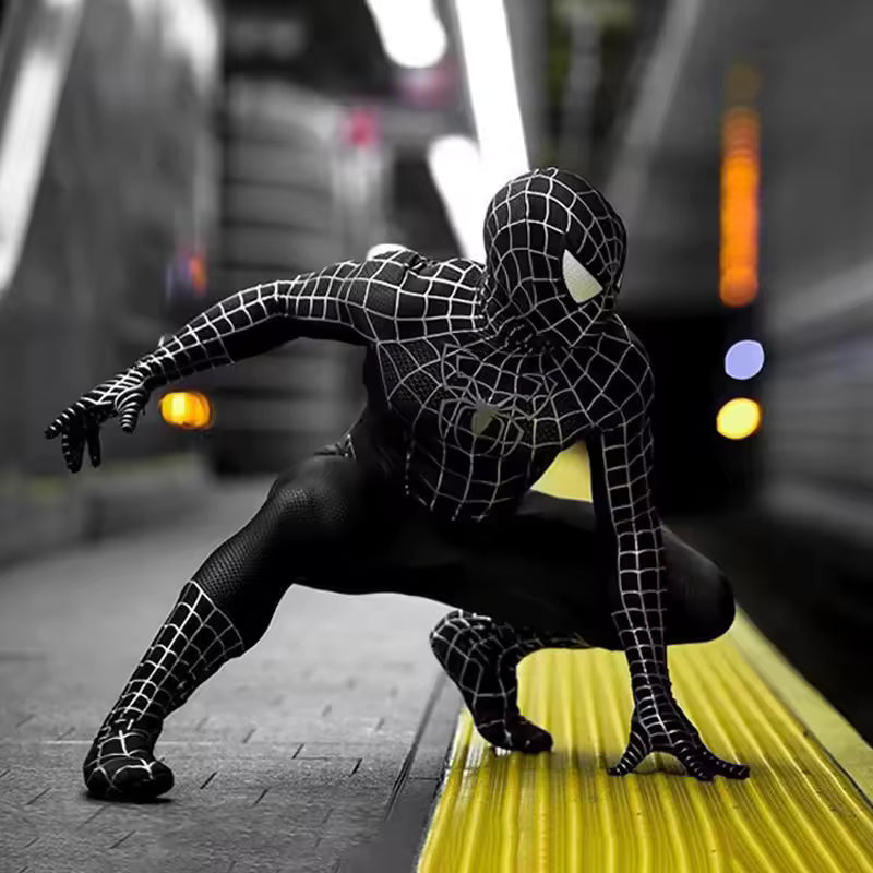 Disfraz de Spiderman negro para adulto