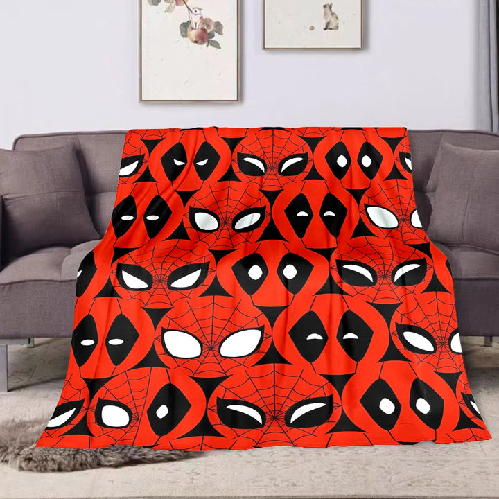 Couverture en Flanelle Spiderman et Deadpool