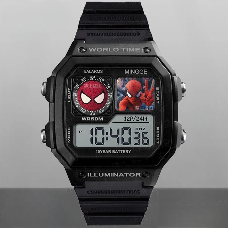 Reloj electrónico luminoso de Marvel Spiderman