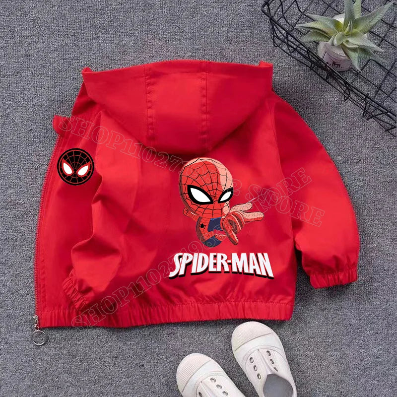 Veste Spiderman Coupe Vent pour Enfant