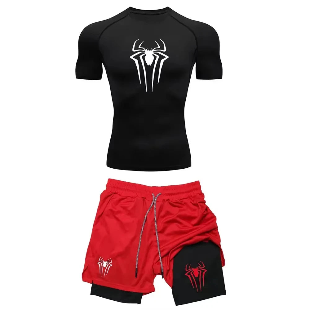 Ensemble Short et T-Shirt de Compression Spider-Man