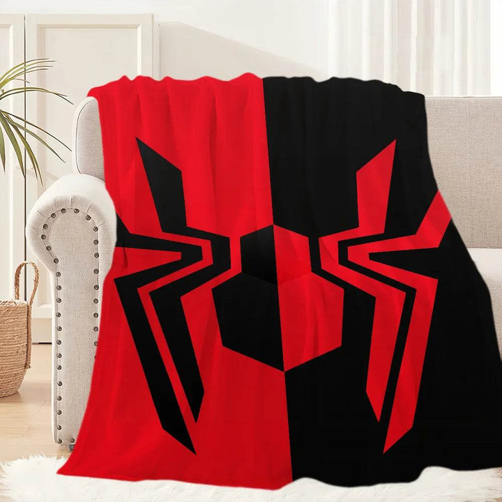 Plaid Logo de Spiderman Noir et Rouge
