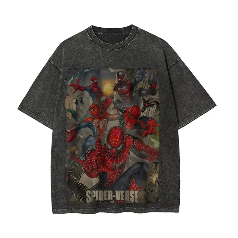 T-Shirt Spider-Man Spider-Verse Délavé Unisexe