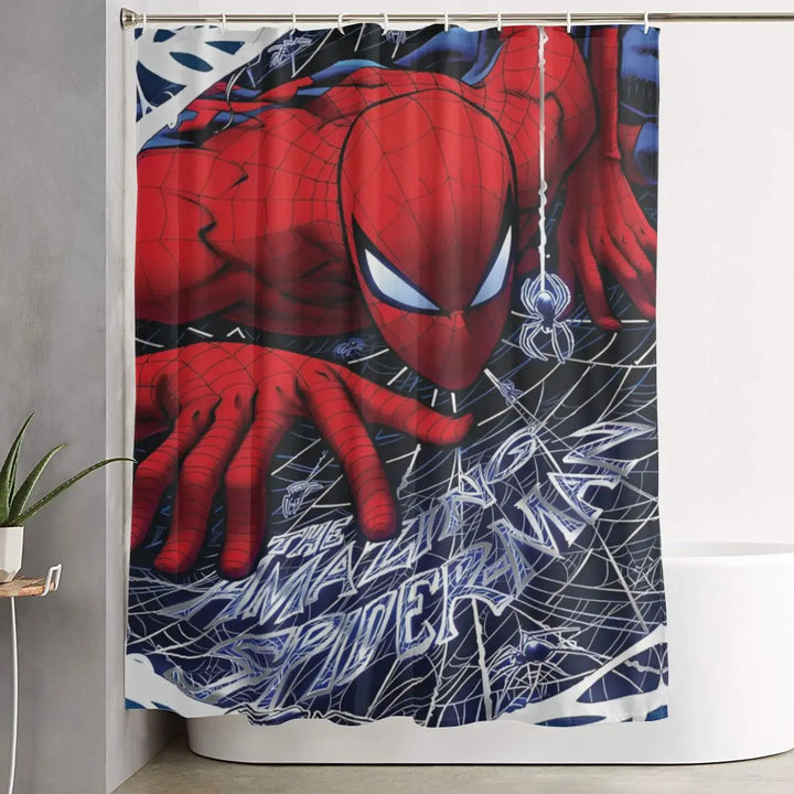 Cortina de ducha de Spiderman trepando