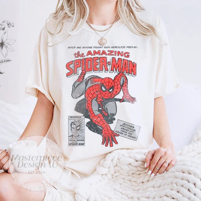 T-shirt Rétro Spider-Man pour Femme