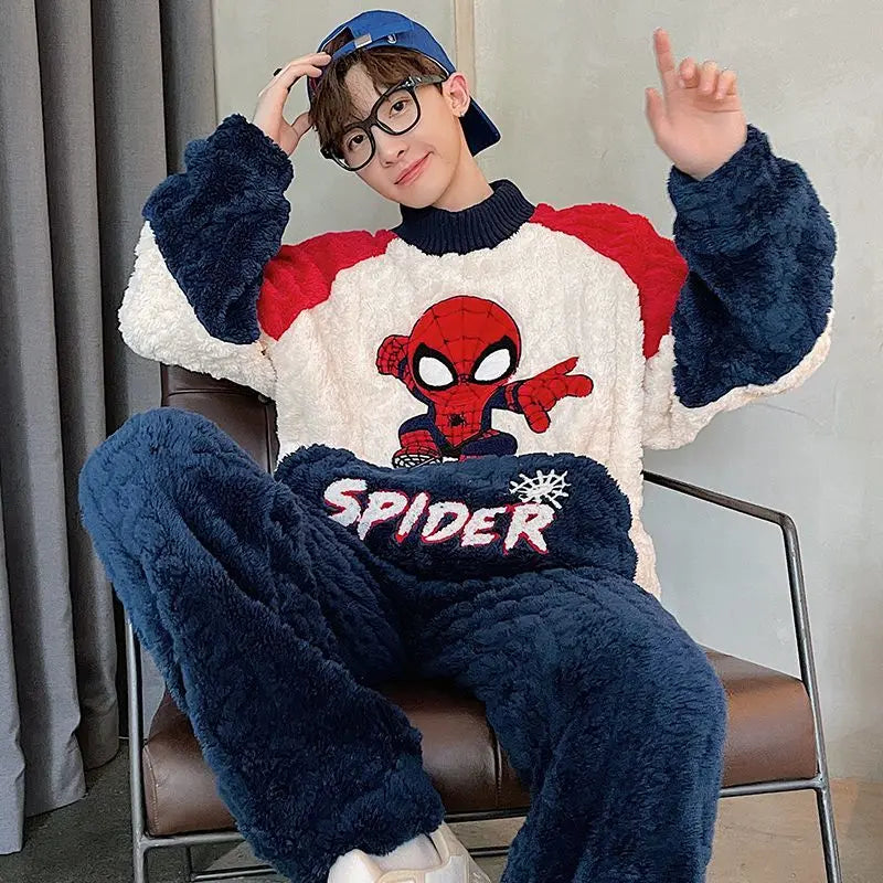 Ensemble Pyjama Spider-Man en Flanelle douce et Epaisse