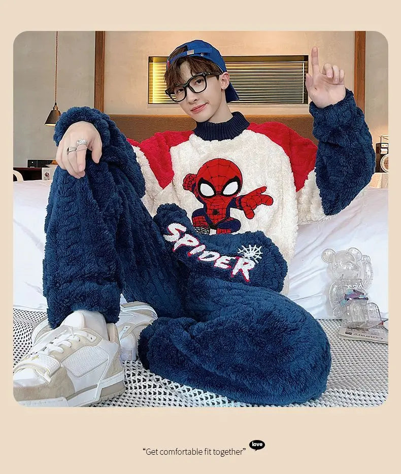 Ensemble Pyjama Spider-Man en Flanelle douce et Epaisse