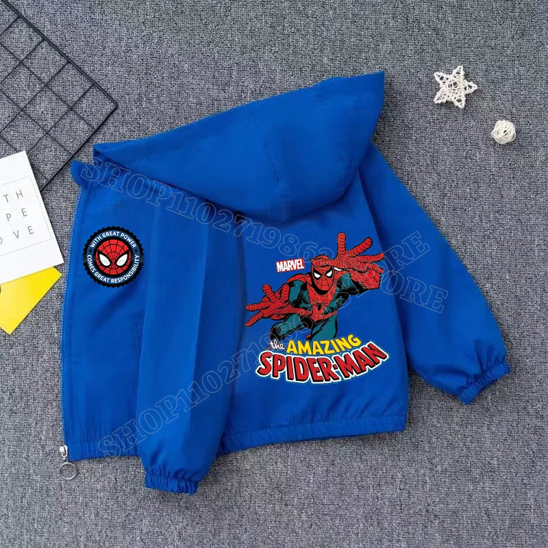 Veste Spiderman Coupe Vent pour Enfant
