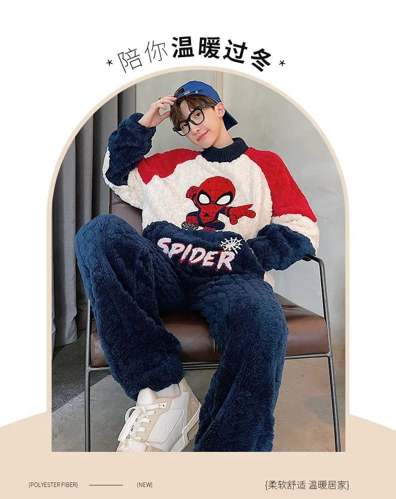 Ensemble Pyjama Spider-Man en Flanelle douce et Epaisse