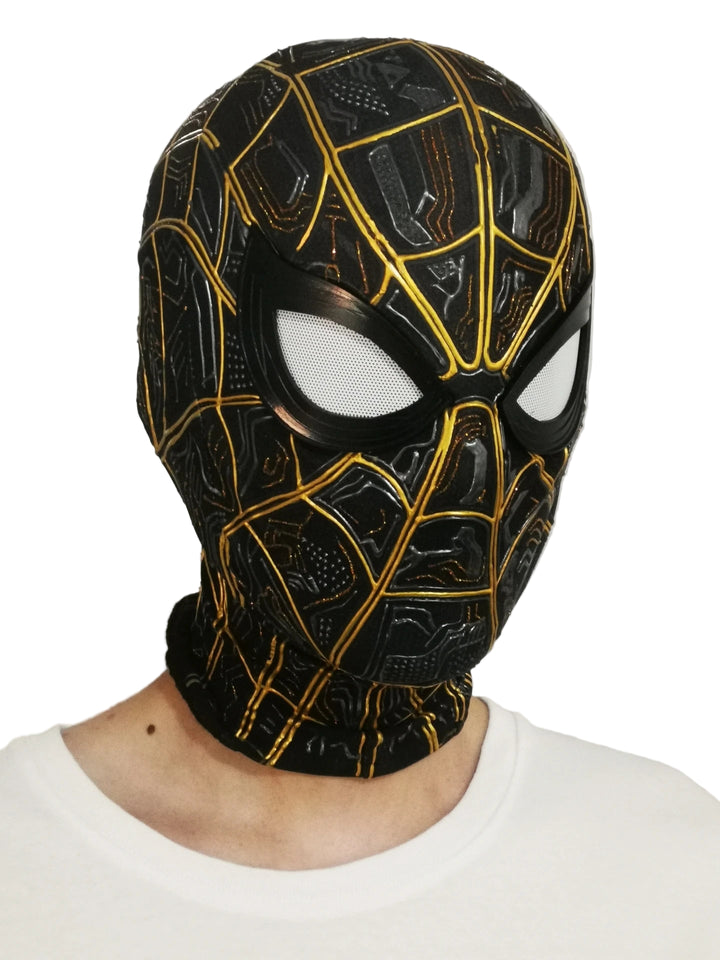 Masque Spiderman Noir et Jaune Doré