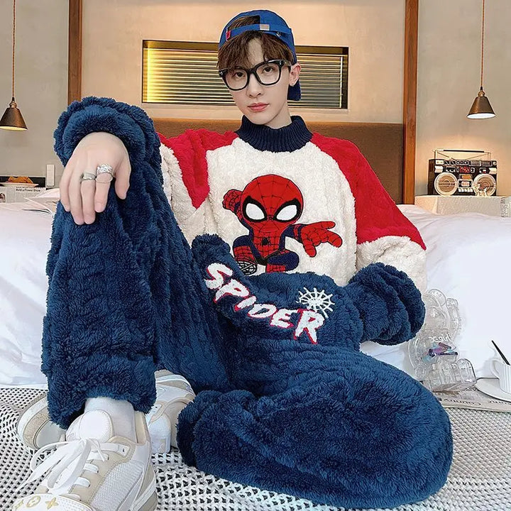 Ensemble Pyjama Spider-Man en Flanelle douce et Epaisse