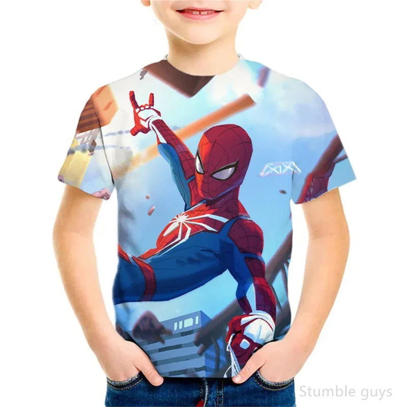 T-Shirt Spider-Man pour Enfant Motif Iron-Spider
