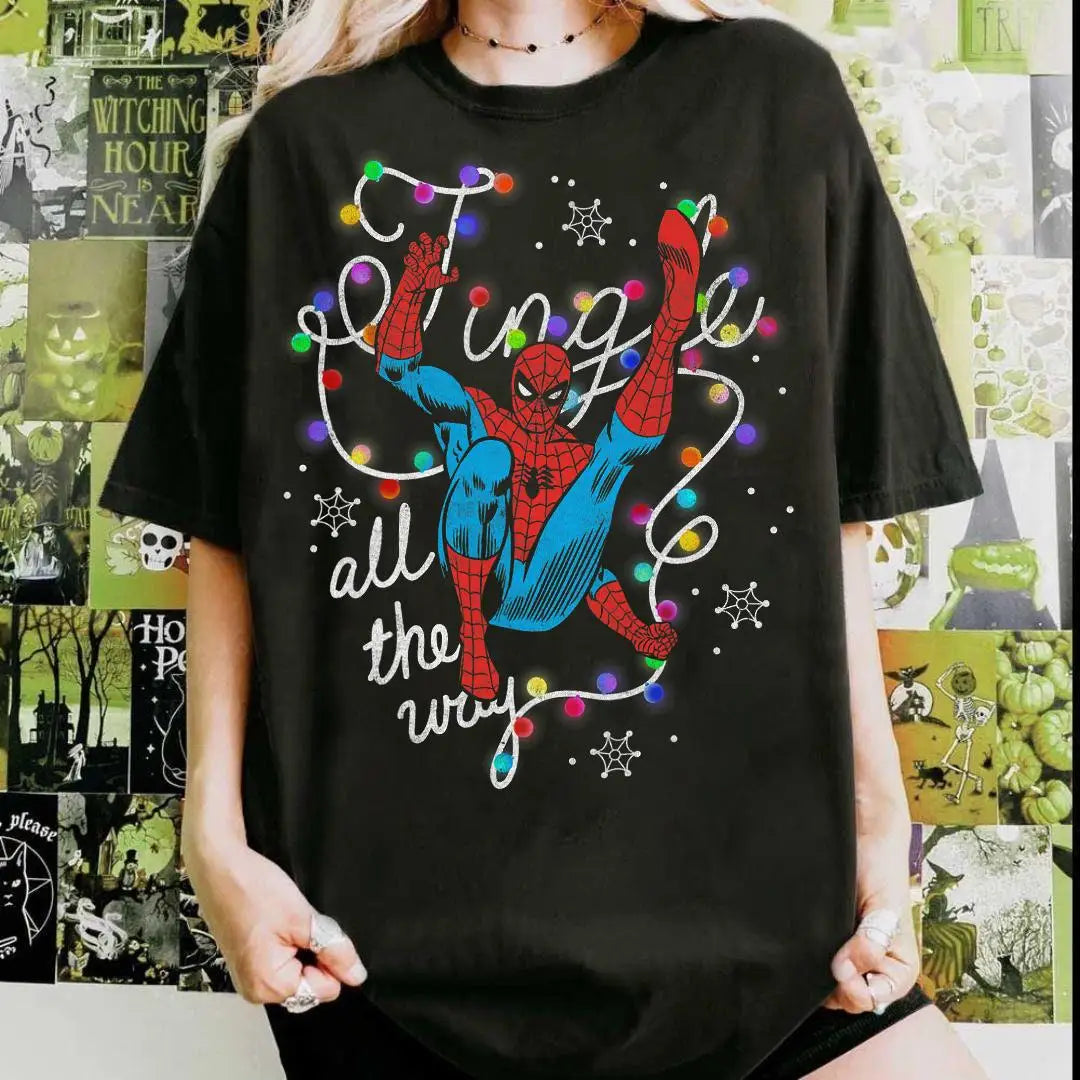 T-Shirt Spider-Man Noël pour Femme