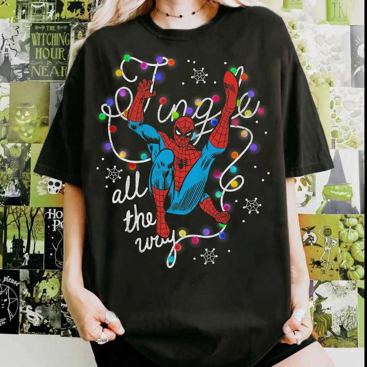 T-Shirt Spider-Man Noël pour Femme