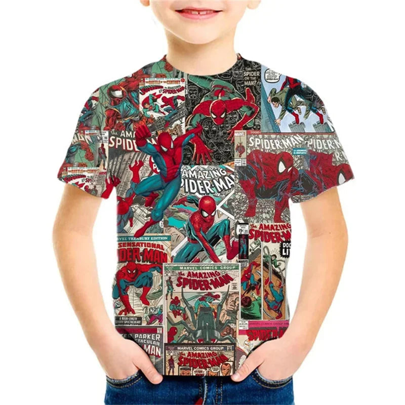 T-Shirt Spider-Man pour Enfant Bande Dessinée