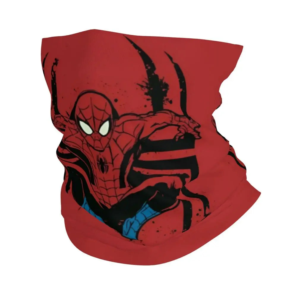 Cappuccio di Spiderman appeso a una ragnatela