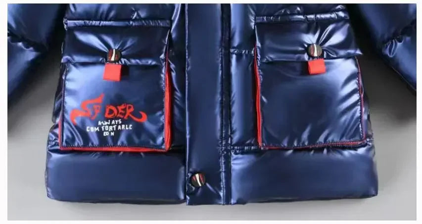 Chaqueta acolchada gruesa de Spiderman para niños