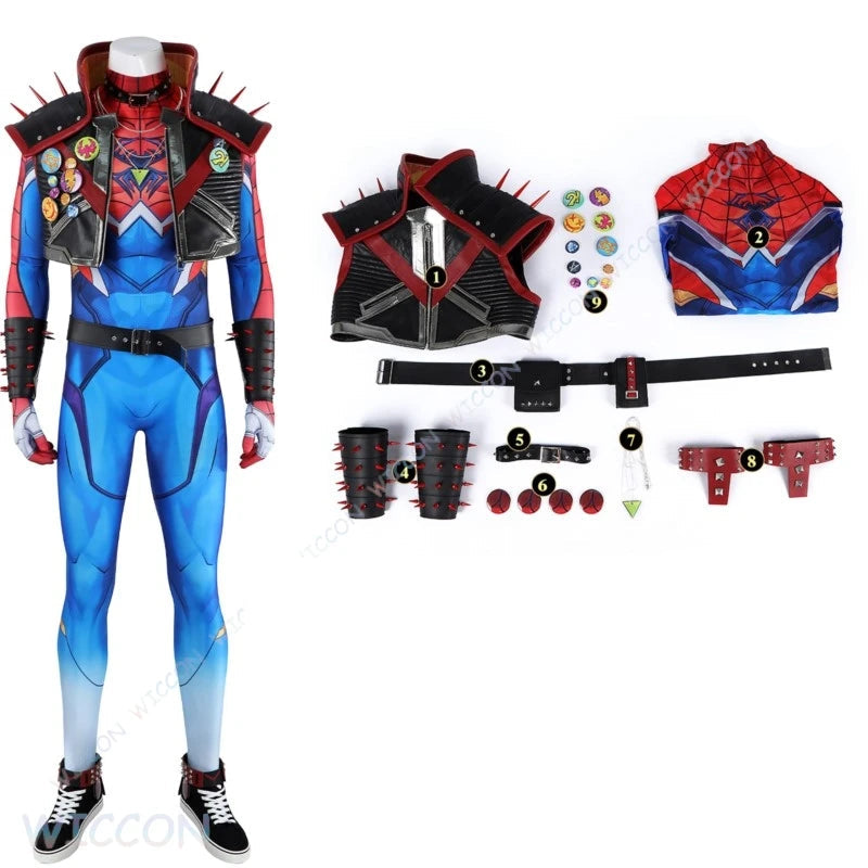 Cosplay Costume Complet Spider-Man Spider-Punk
