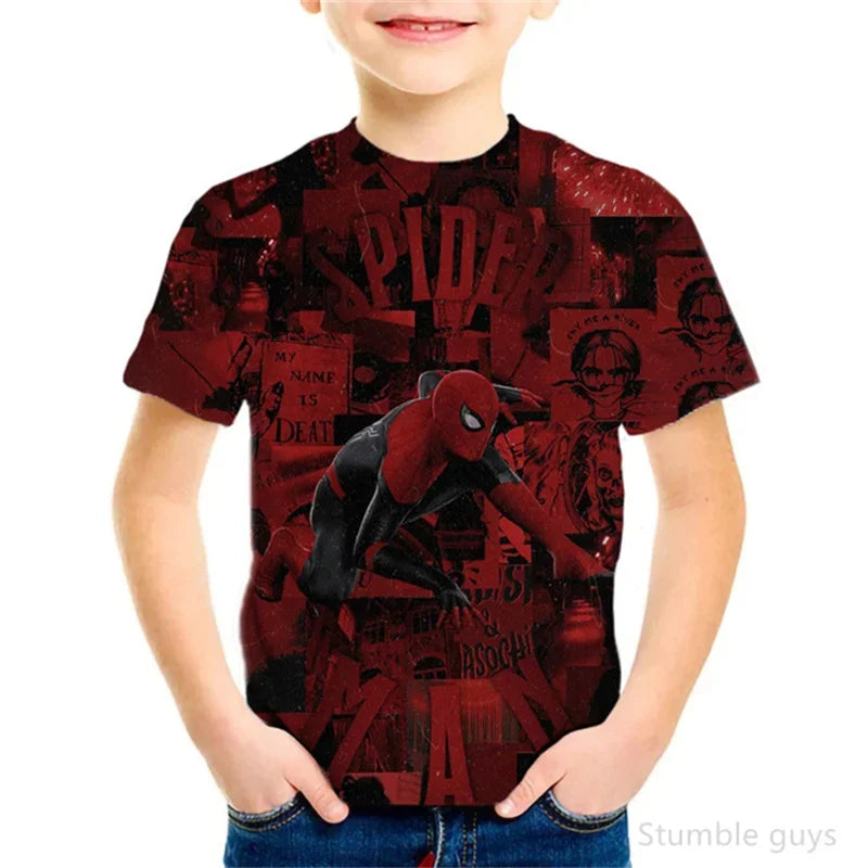 T-Shirt Spider-Man pour Enfant Motif Iron-Spider