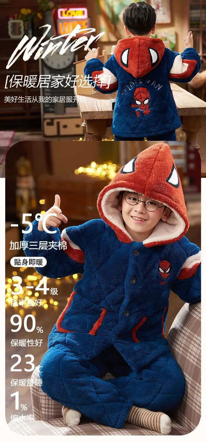 Ensemble Pyjama Spider-Man pour Enfant en flanelle douce & chaude