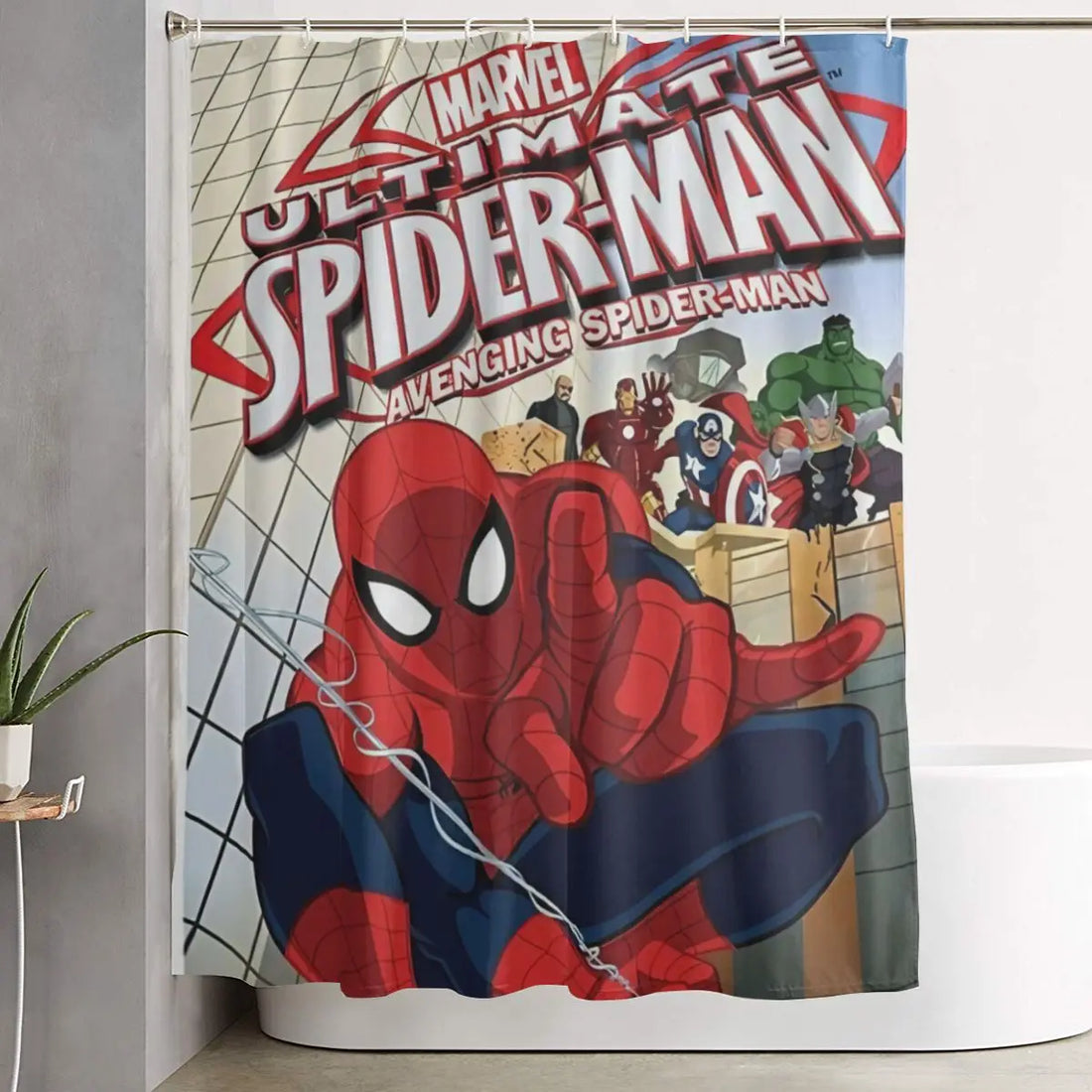 Cortina de ducha definitiva de Spiderman