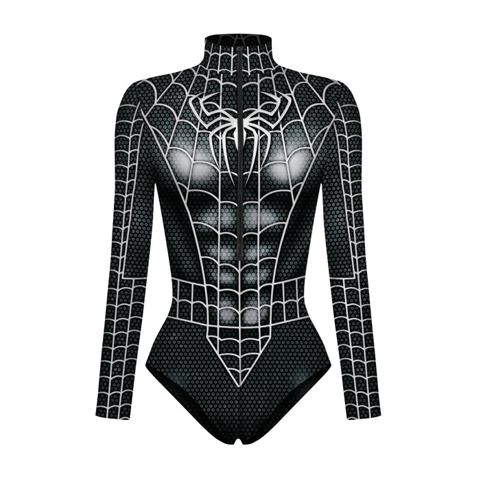 Maillot de Bain Spider-Man Noir pour Femme 1 Pièce