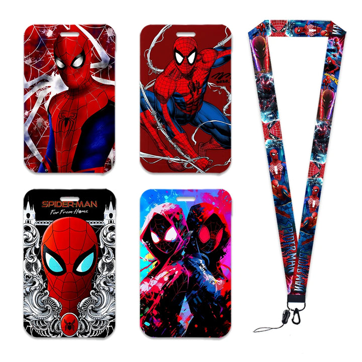 Tarjetero con el logotipo de Spiderman