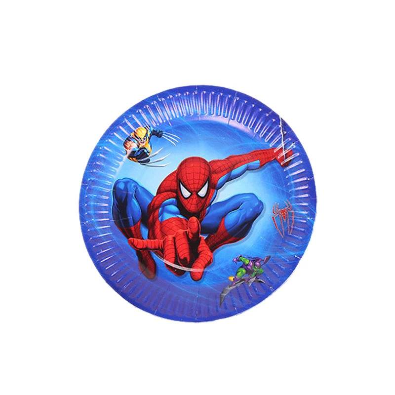 Décoration Anniversaire Spiderman - Assiettes en Carton