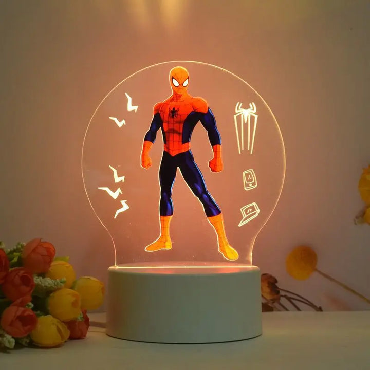 Lampe Veilleuse Spiderman avec Logo