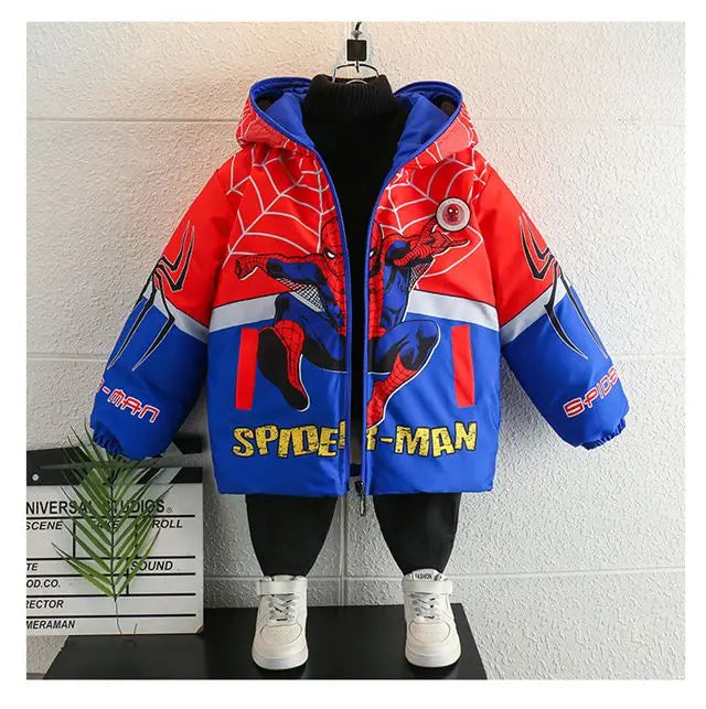Veste Doudoune à Capuche Spider-Man pour Enfant