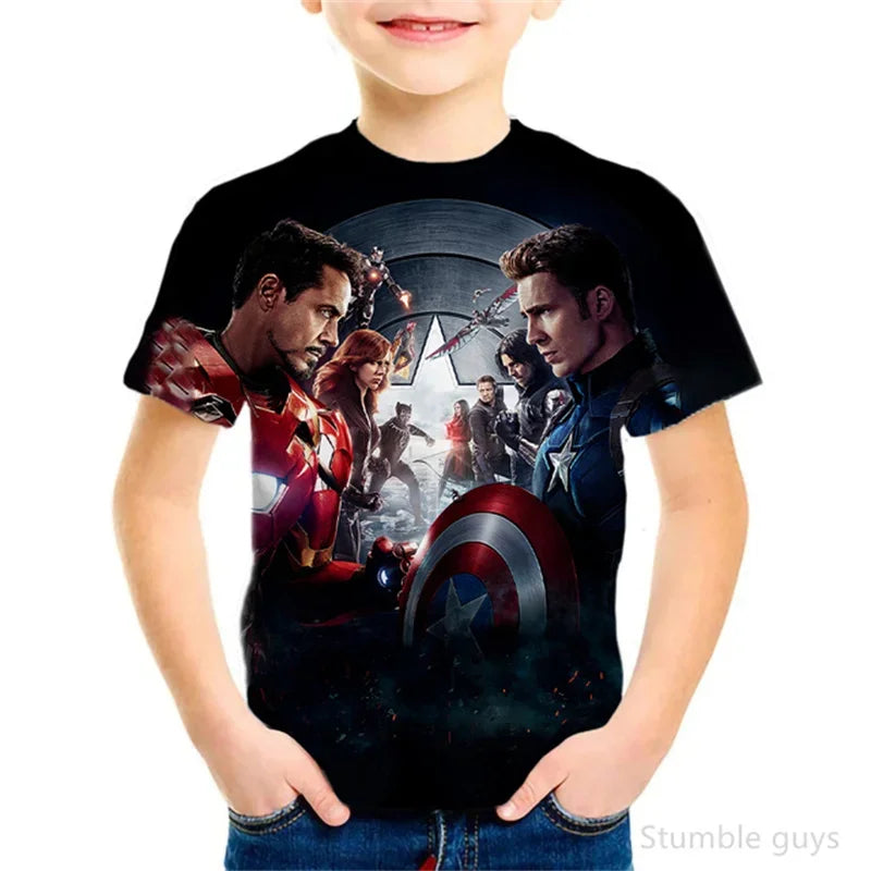 T-Shirt Spider-Man pour Enfant Motif Iron-Spider