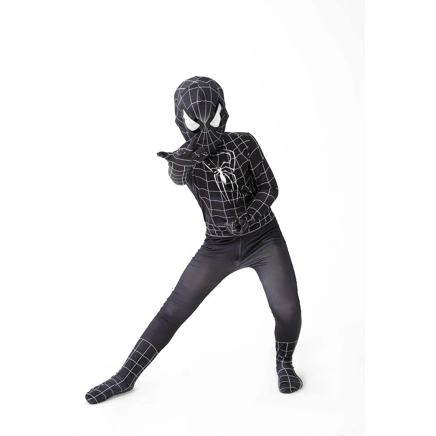 Costume Spiderman Noir Enfant