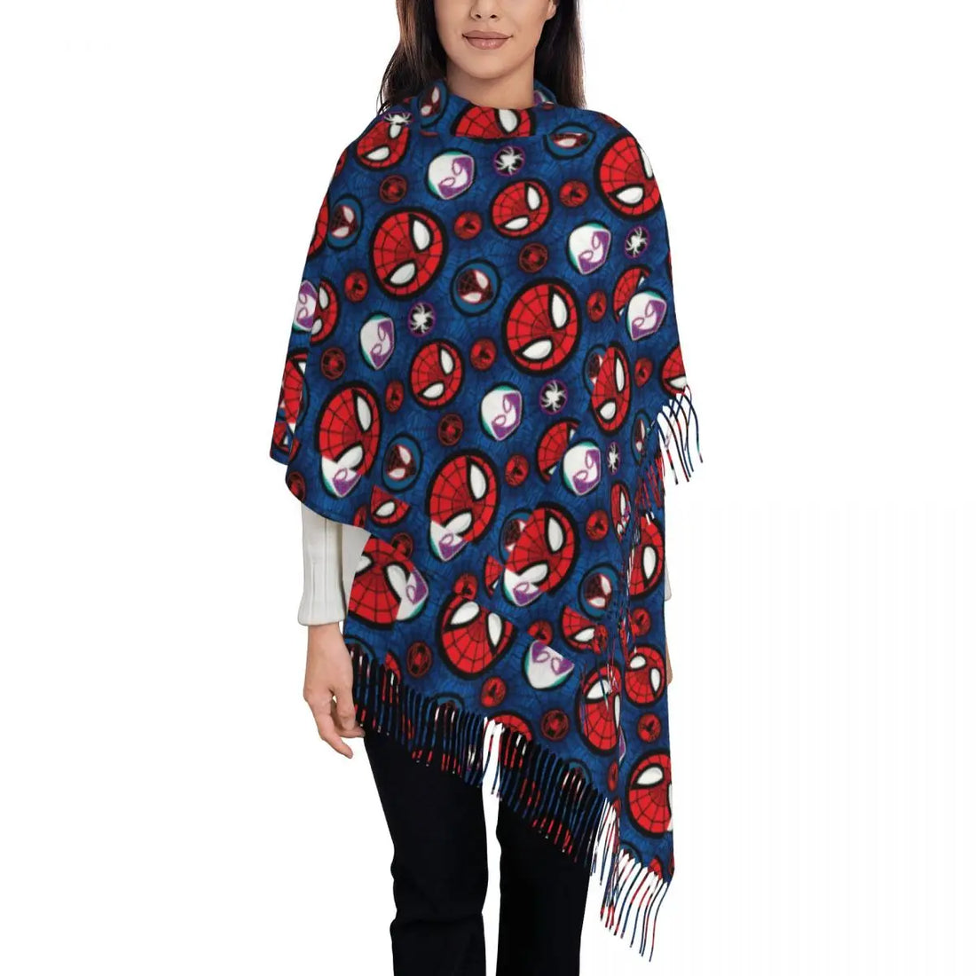 Châle Spiderman et Hello Kitty