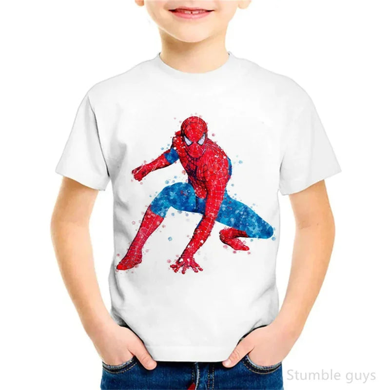 T-Shirt Spider-Man pour Enfant Motif Iron-Spider