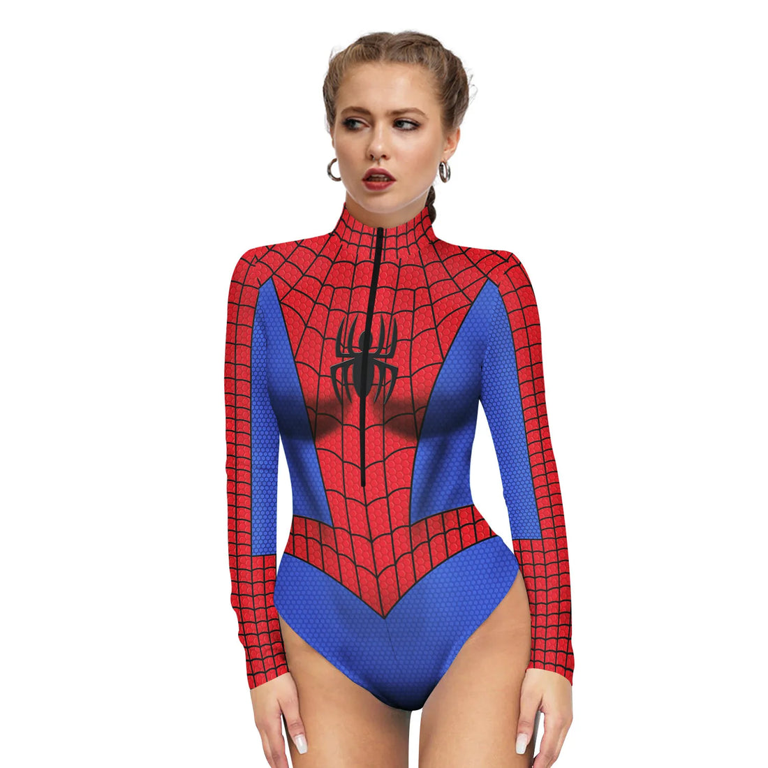 Costume intero da donna Spider-Man nero