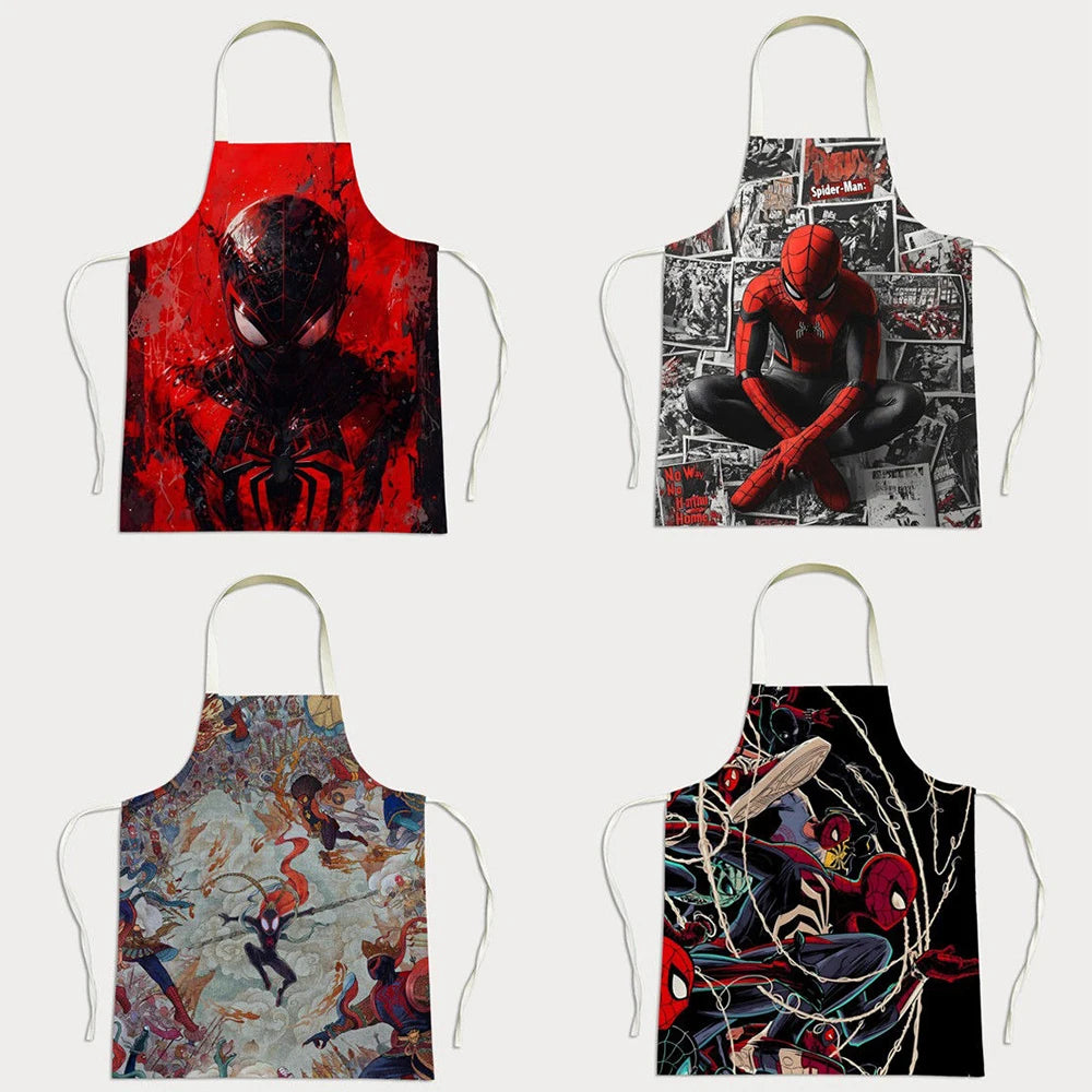 Delantal de Spiderman negro