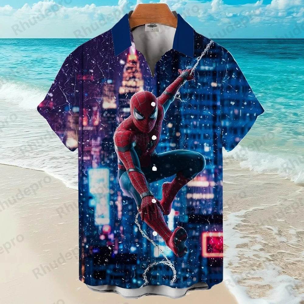 Chemise Spiderman entre les Building