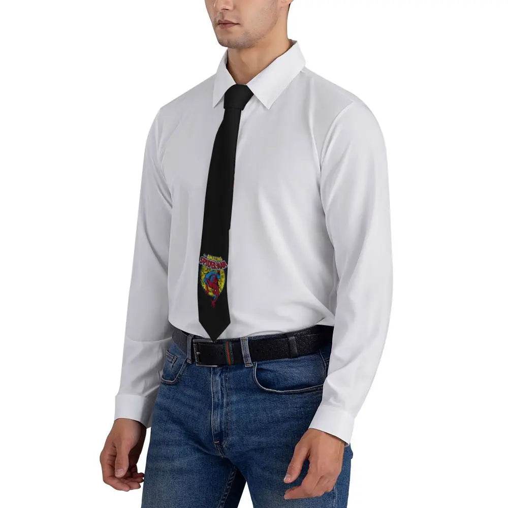 Cravate Spiderman Blanche et Rouge