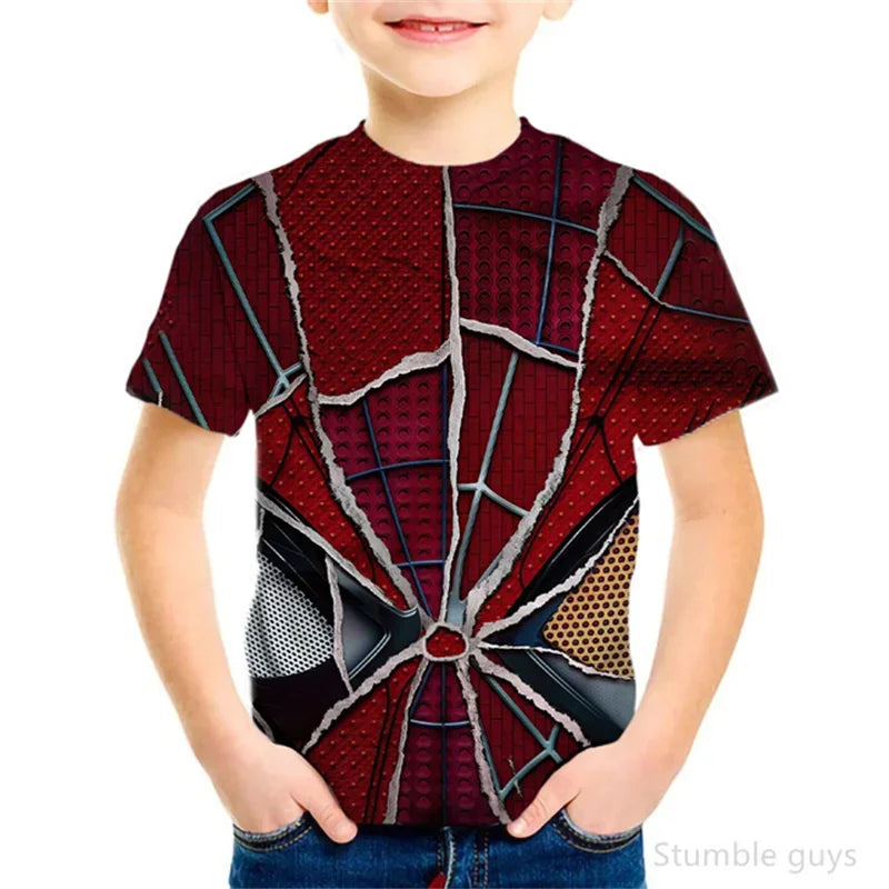 T-Shirt Spider-Man pour Enfant Motif Iron-Spider