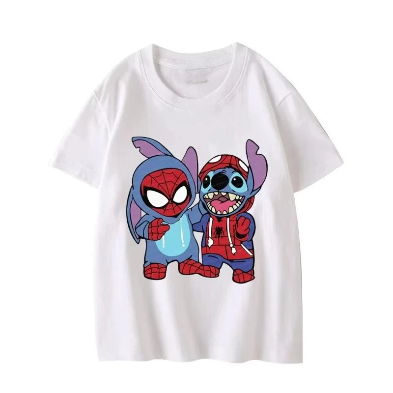 T-Shirt Spider-Man pour Femme - Spidey et Stitch