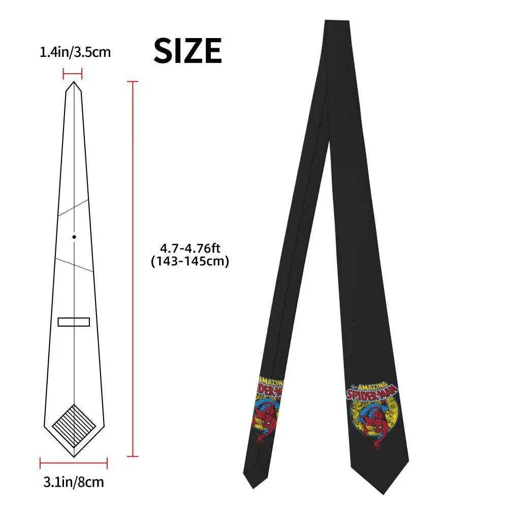 Cravate Spiderman Noir et Rouge
