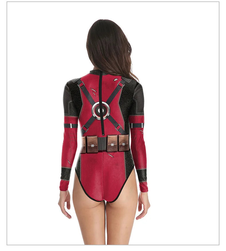 Costume intero da donna Spider-Man nero