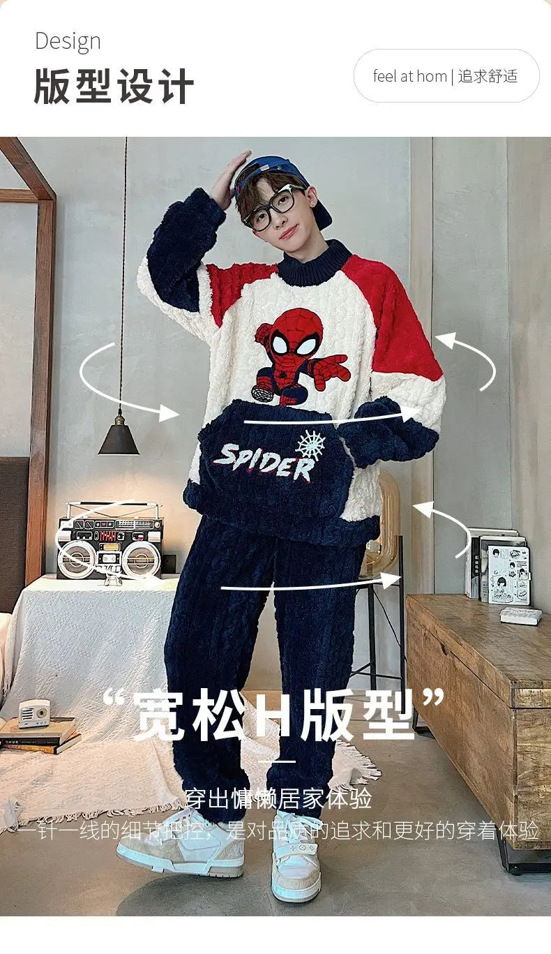 Ensemble Pyjama Spider-Man en Flanelle douce et Epaisse